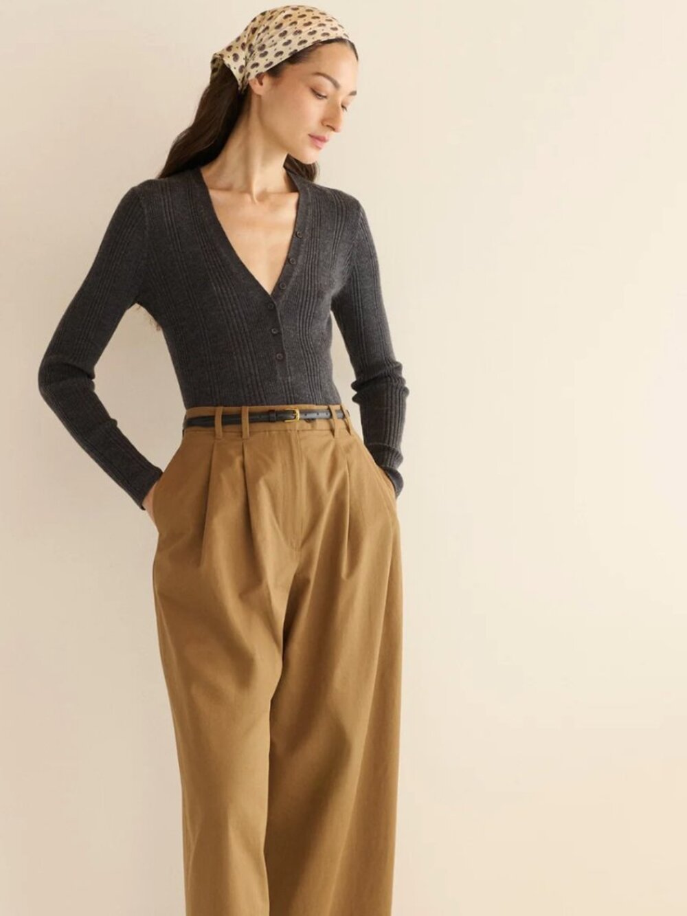 Doen Albanie Top, Charcoal Grey, XL - Picture 2 of 5